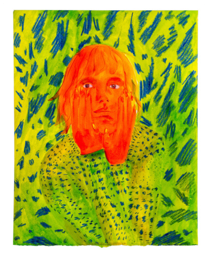 Hannah Tilson, Concealer, 2020, Coloured pencil, pastel and watercolour ink on paper, 38 x 29.5 cm, image courtesy of Richard Ivey