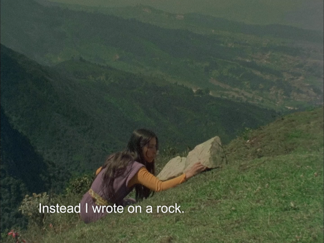 Cecilia Vicuña, What is Poetry to you 1980,Courtesy of the artist and Lehmann Maupin, New York, Hong Kong, and Seoul